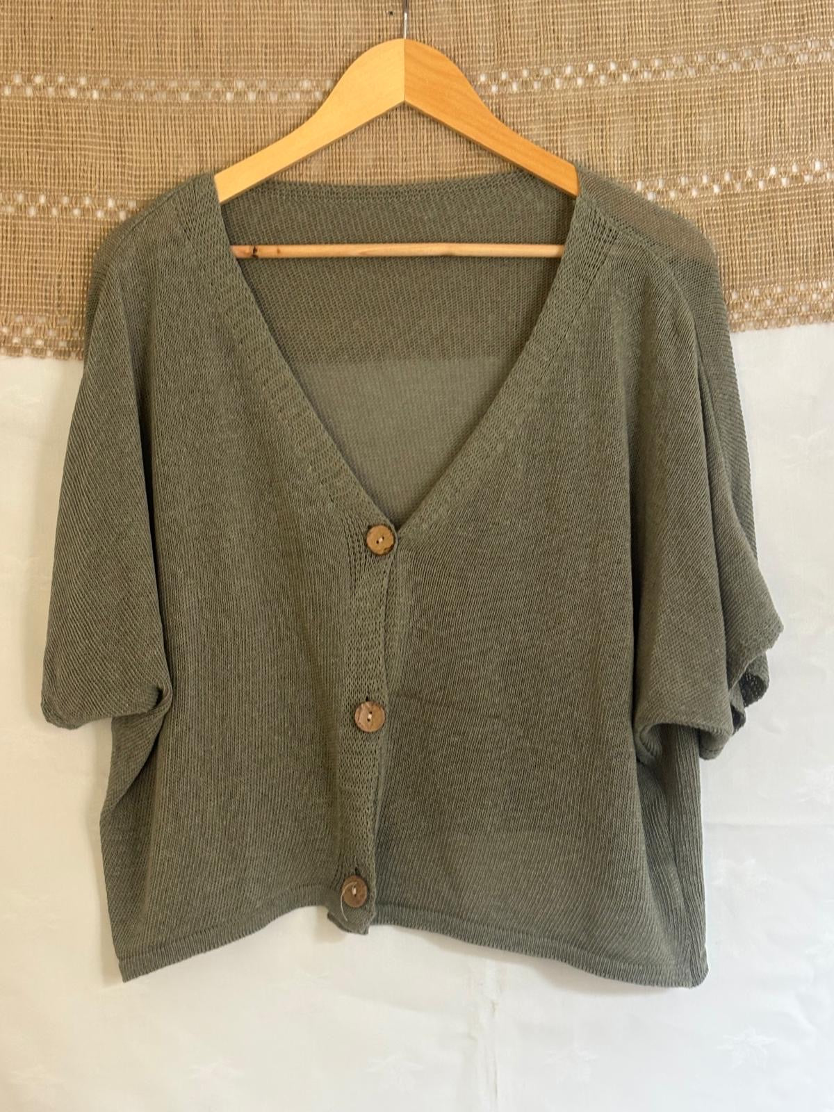 Cotton Short Cardigan