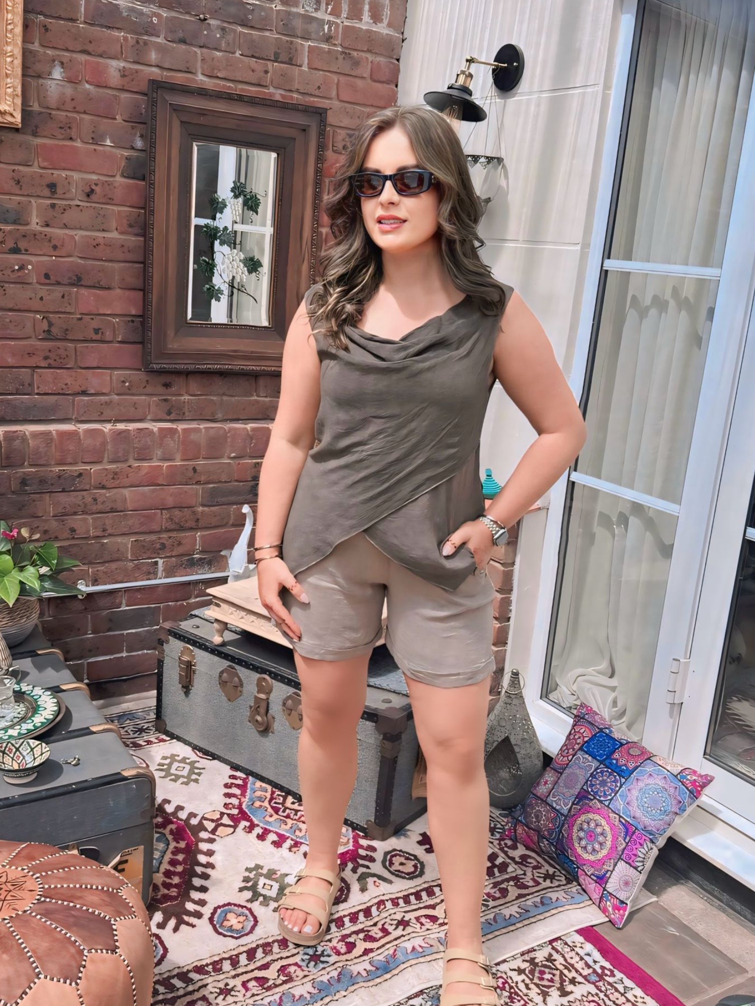 Cowl Neck Evening Top