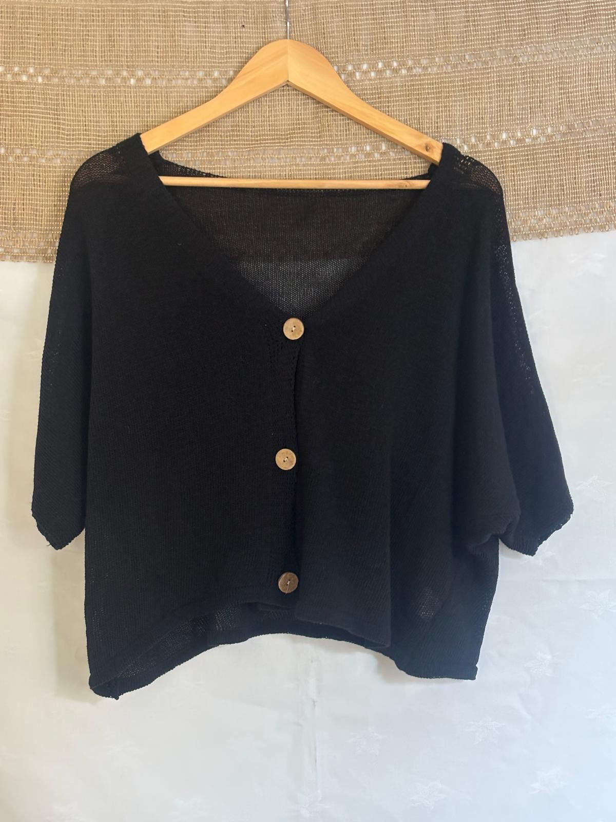 Cotton Short Cardigan