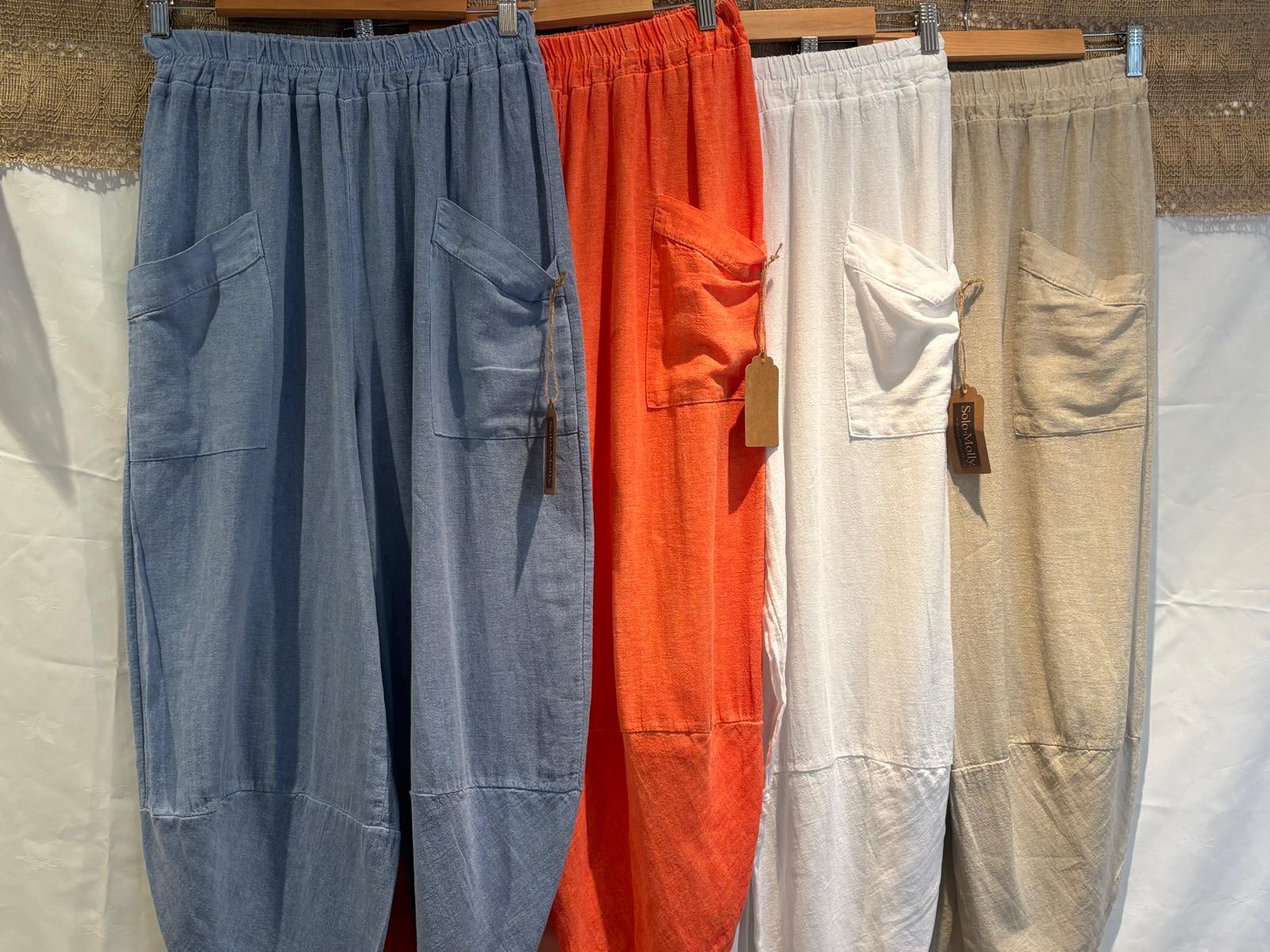 Italian-Made Harem Pants – 100% Cotton – One Size