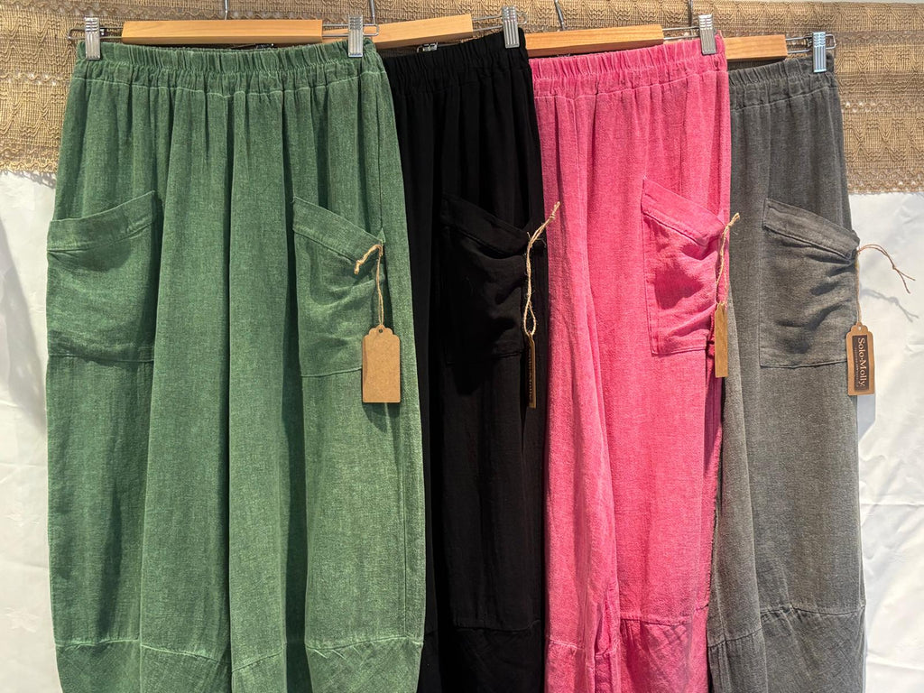 Italian-Made Harem Pants – 100% Cotton – One Size