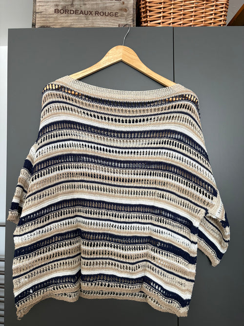 Cotton Blend Sienna Stripey Top