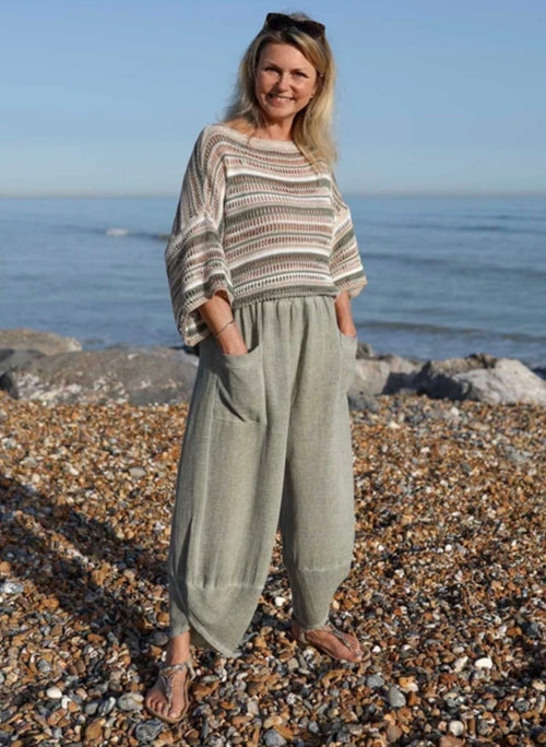 Cotton Blend Sienna Stripey Top
